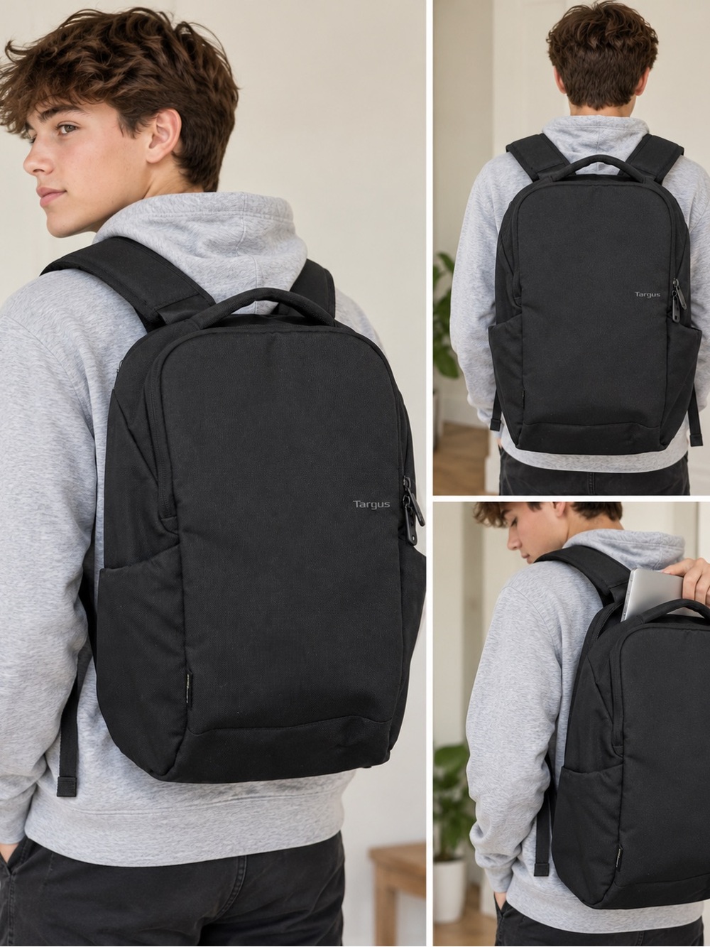 Targus Black EcoSmart Laptop Backpack School Work Travel Bag